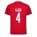 Cheap Denmark Simon Kjaer #4 Home Football Shirt World Cup 2022 Short Sleeve